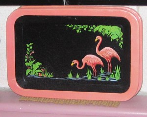 tip tray, Florida kitsch, hand painted tip trays