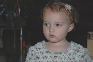 Finley Ray Clark, fur dress, baby couture, hair bow, angel face, 