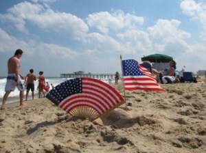 beach, flags, ocean grove, Memorial Day