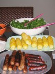 Joe's Cook Out corn on the cob, grillers, hot dogs, salad, barbeque, cook out, grill