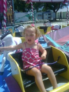 Finny at the fair, amusement ride
