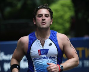 face of triathlon9 nautica triathlon new york city, july 18 2010,murray head photographer, 10 K race