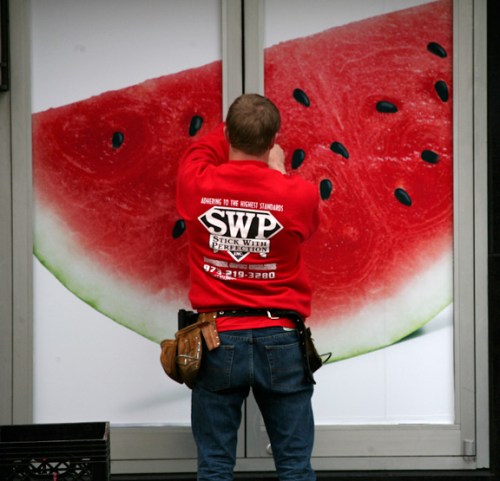 billboard, watermelon, watermelon seeds, SWP, Stick with perfection, Murray Head photographer