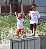 sand dunes, Ocean Grove, beach lockers