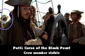 Pirates of the Carribbean, The Black Pearl, Jack Sparrow, movie mistake