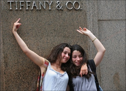 tourists in nyc, Tiffany's,Tiffany & Co