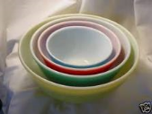 Pyrex mixing bowls, nested bowls,. 1940's