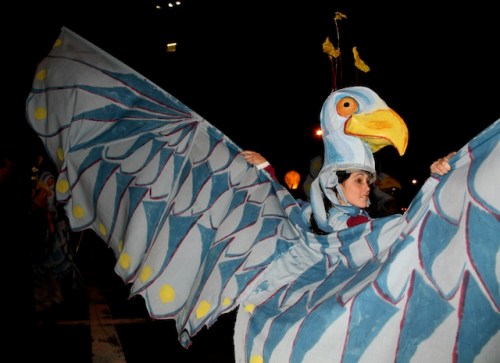 Eagle's wings, Greenwich Village Halloween parade, Murray Head, raptor