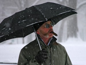 snowing, umbrella, central park, 
