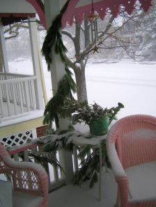 Front porch La Vie en Rose, Ocean Grove, Boxing Day 