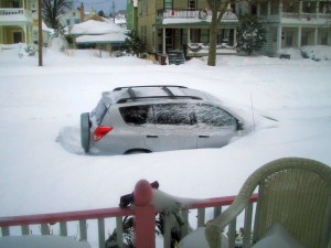 Dec 27 Car buried Monday December 27th, car buried, La Vie en Rose Ocean Grove