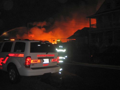 Surf Avenue, Ocean Grove, construction site blaze