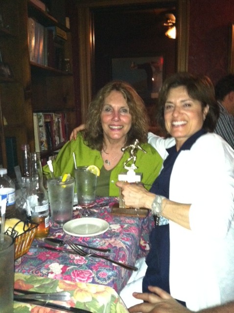 Trish and Lori Bowling trophy 2011 Sea Girt lanes, Ragin' Cajun, bowling party