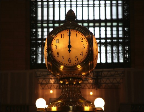 GCT clock Hurricane Irene, Grand Central Terminal,