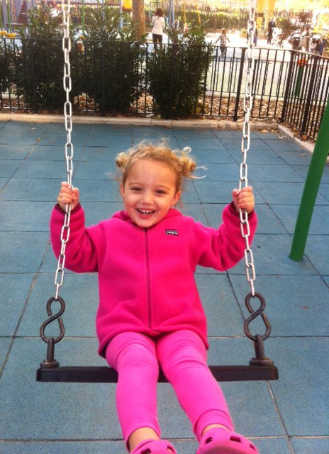 Fin on a swing Finny, Finley Ray Clark