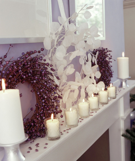 A Very Berry Christmas Wreath and Votives