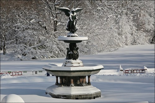 A Snowy Bethesda Fountain